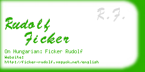 rudolf ficker business card